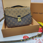 LV Pochette Pochette Métis Reverse Monogram Black Brown canvas style Handbag