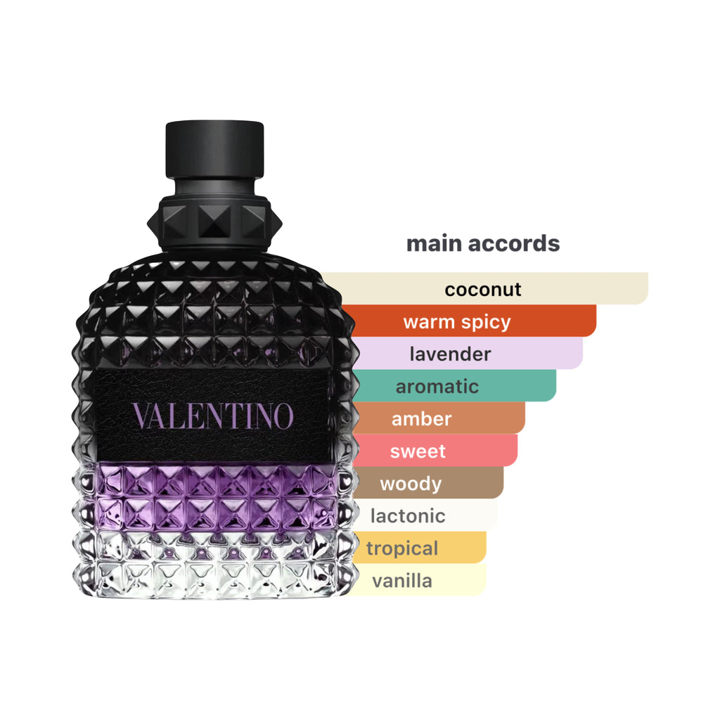 Valentino Uomo Born In Roma Purple Melancholia EDT Spray For Men 3.4oz/100ml