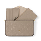 LV Empreinte Pochette Felicie Chain Wallet Tourterelle