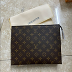 Louis Vuitton Toiletry Pouch 26 Brown Monogram Zip Closure