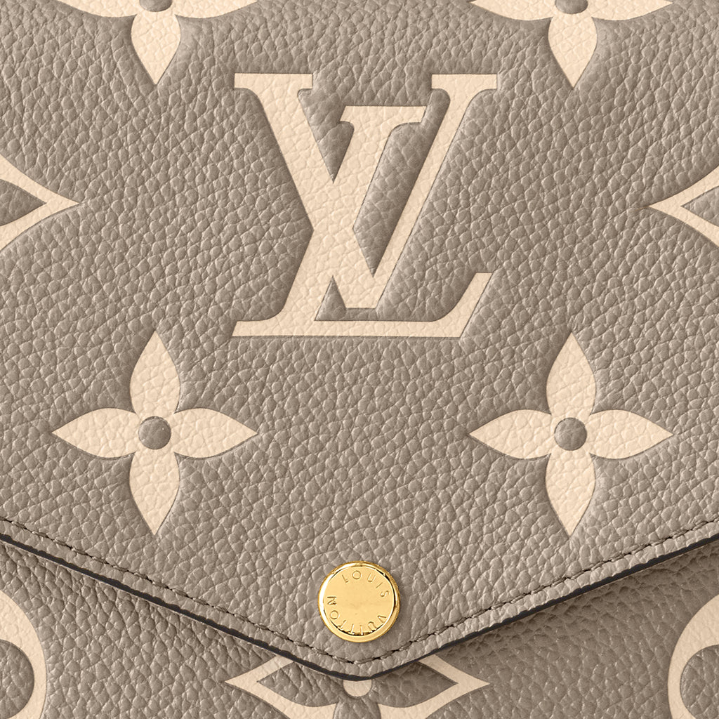 LV Empreinte Monogram Felicie Pochette Tourterelle Creme