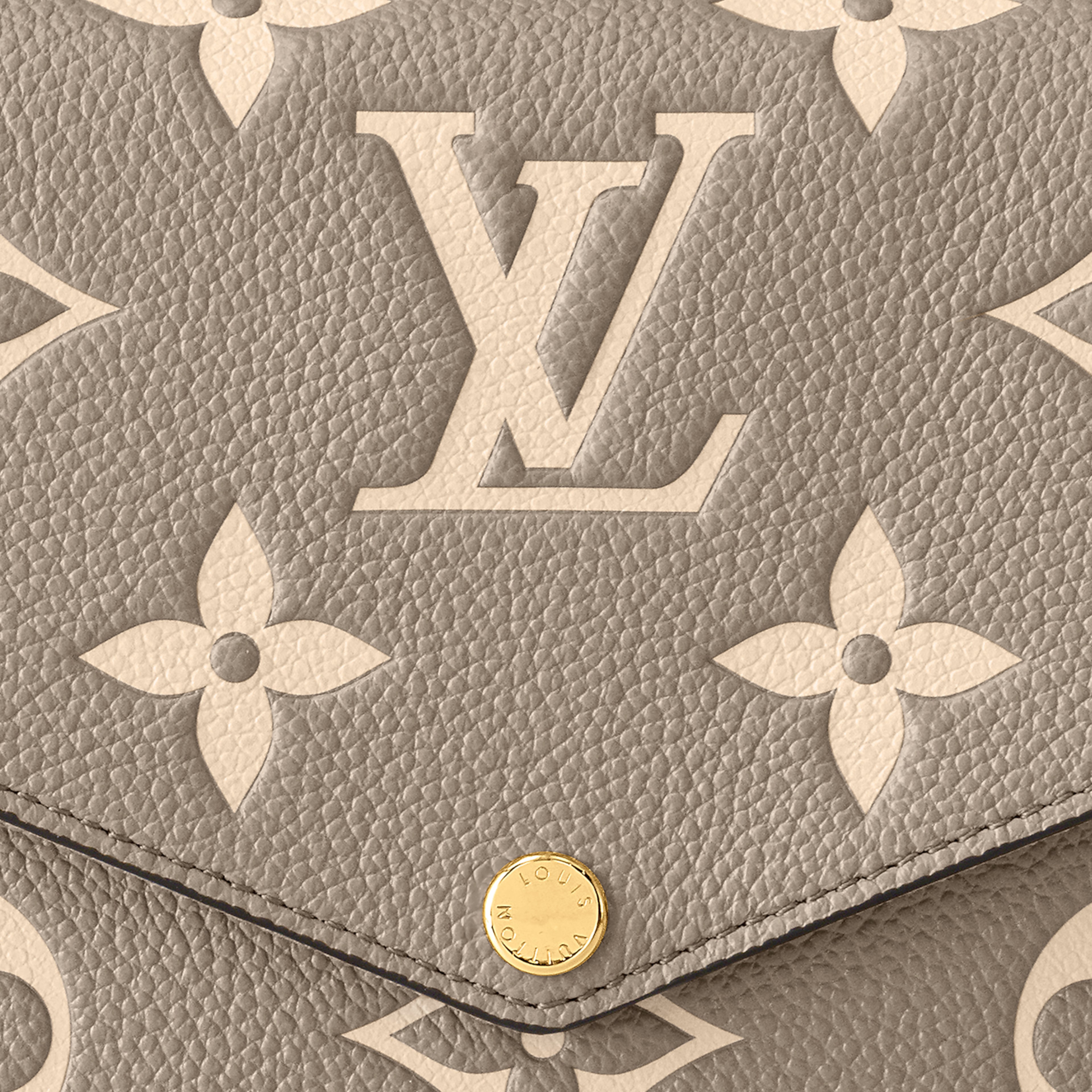 LV Empreinte Monogram Felicie Pochette Tourterelle Creme