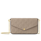 LV Empreinte Pochette Felicie Chain Wallet Tourterelle
