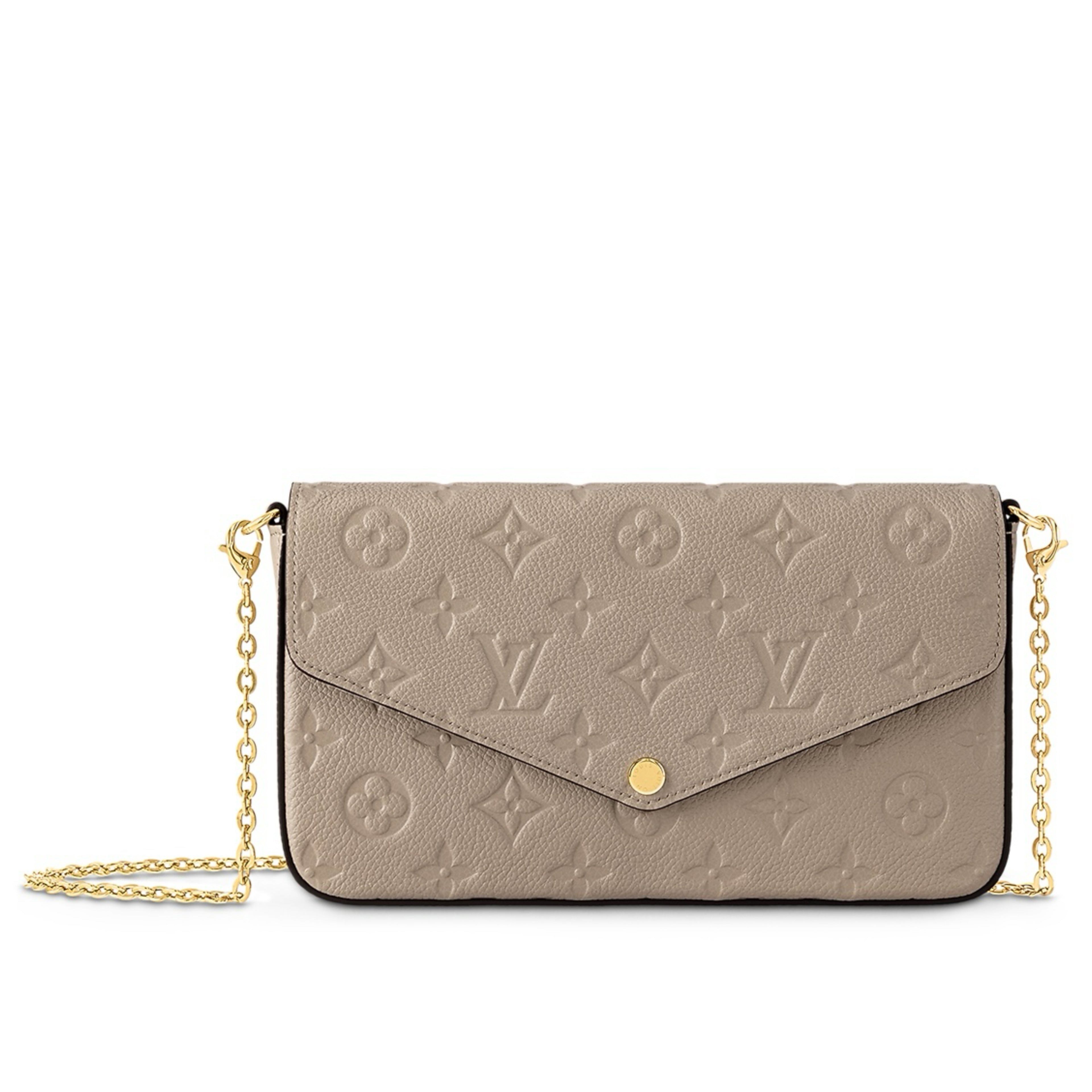 LV Empreinte Pochette Felicie Chain Wallet Tourterelle