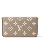 LV Empreinte Monogram Felicie Pochette Tourterelle Creme