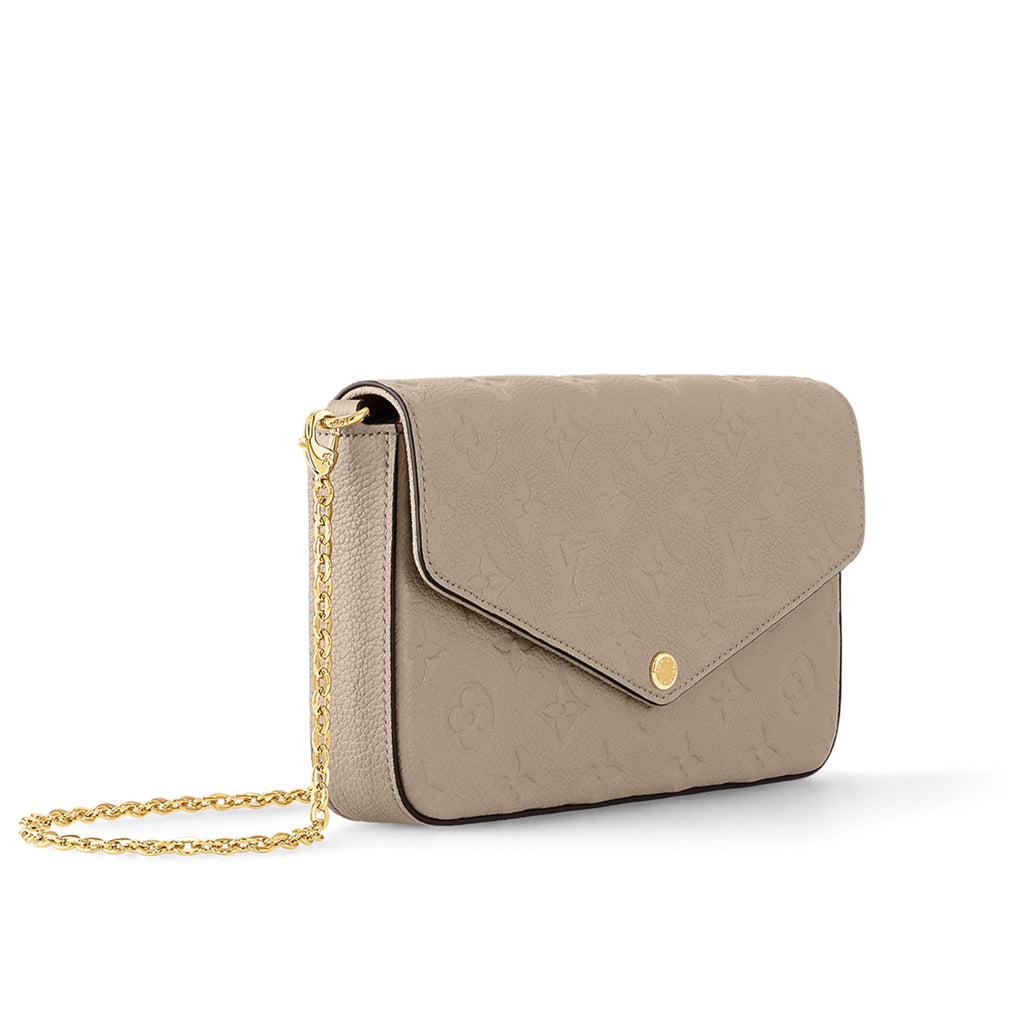 LV Empreinte Pochette Felicie Chain Wallet Tourterelle