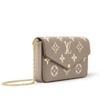LV Empreinte Monogram Felicie Pochette Tourterelle Creme