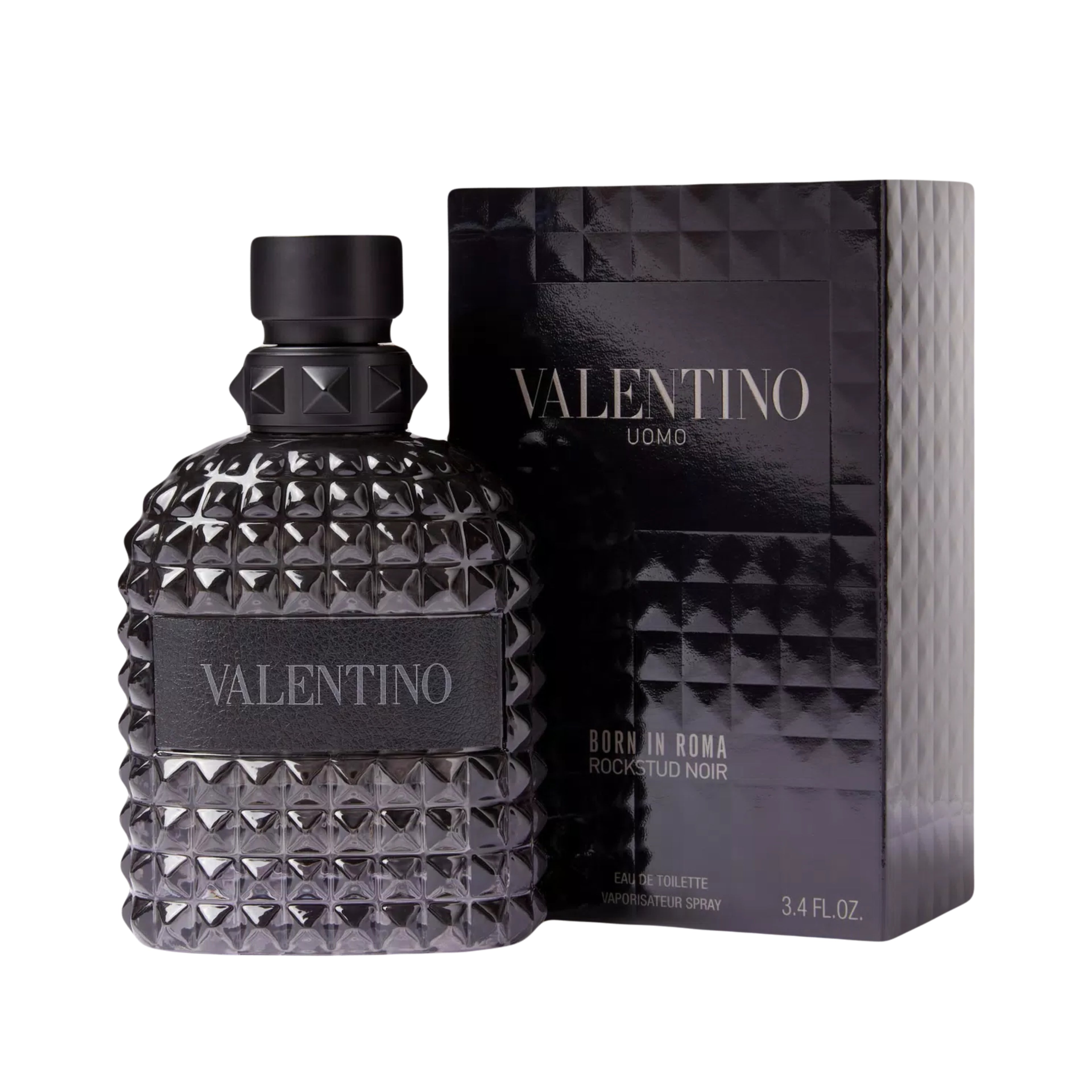 Valentino Uomo Born In Roma Rockstud Noir EDT Spray For Men 3.4oz/100ml