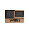 Coach Compact 3-in-1 Wallet Set in Black Signature Canvas