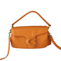 Coach Candied Orange Pillow Tabby Shoulder Leather Crossbody Bag with "C" Clasp