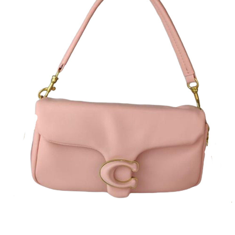 Coach Taffy Pink Pillow Tabby Shoulder Leather Crossbody Bag with "C" Clasp