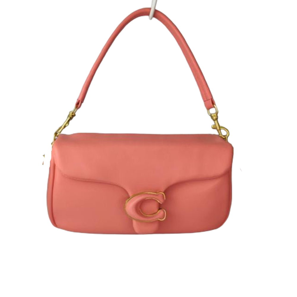 Coach Pink Pillow Tabby Shoulder Leather Crossbody Bag with "C" Clasp