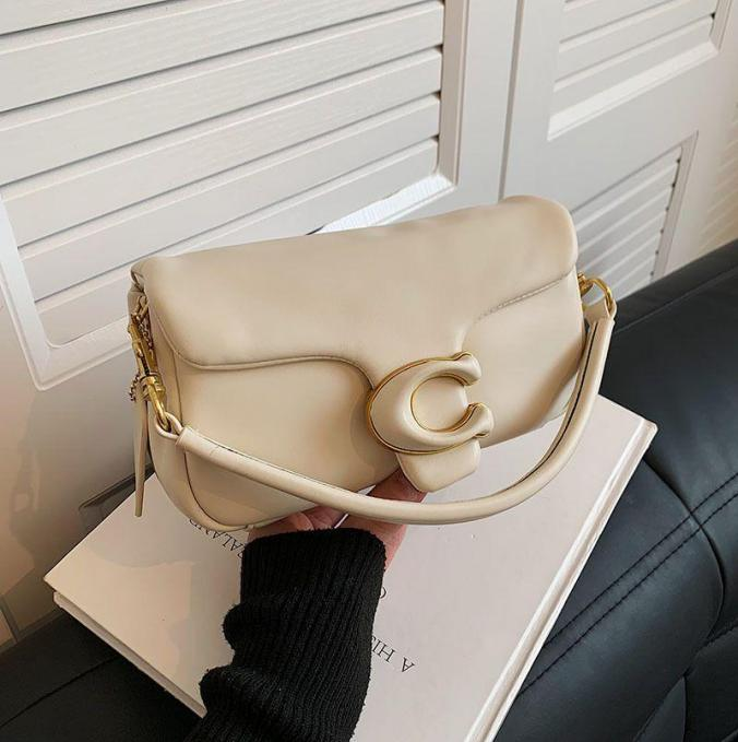 Coach Cream Lvory Pillow Tabby Shoulder Leather Bag
