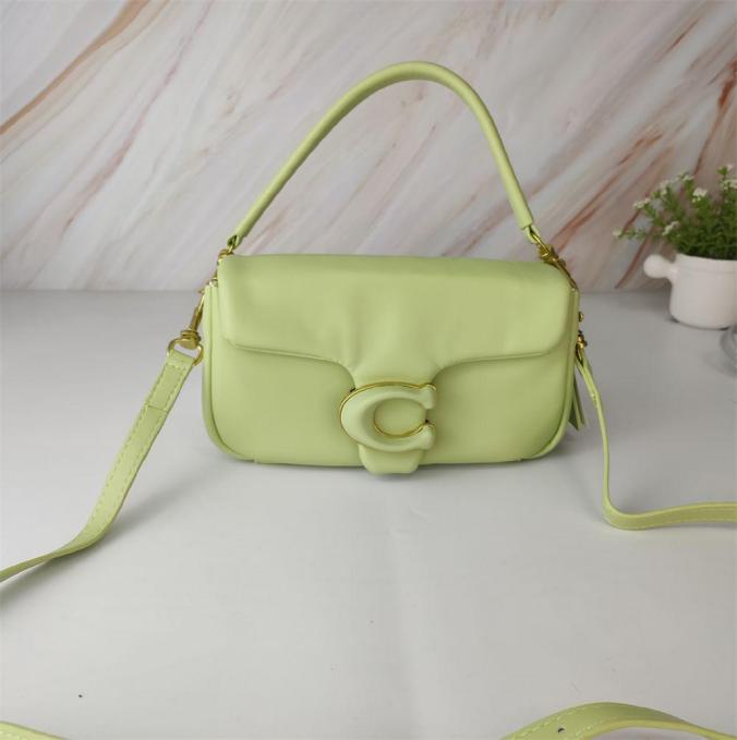 Coach Light Green Pillow Tabby Shoulder Leather Bag