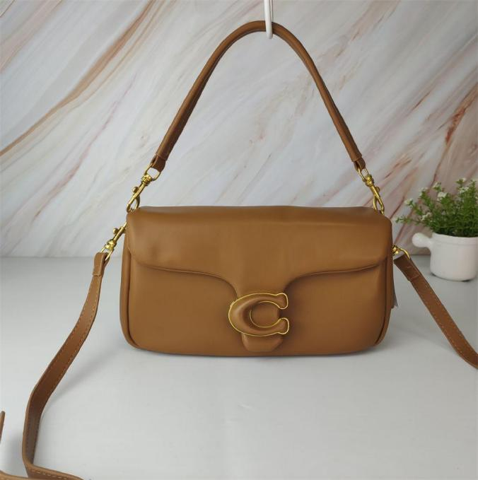 Coach Dark Brown Pillow Tabby Shoulder Leather Crossbody Bag