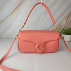 Coach Pink Pillow Tabby Shoulder Leather Crossbody Bag with "C" Clasp