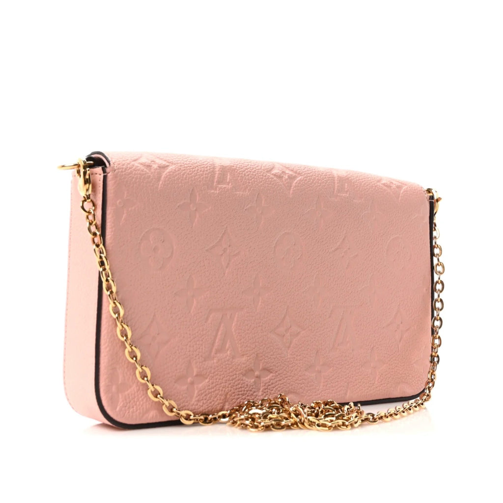 Louis Vuitton Empreinte Pochette Felicie Chain Wallet Rose Poudre