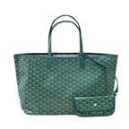 PM Green Goyardine Canvas Tote Bag
