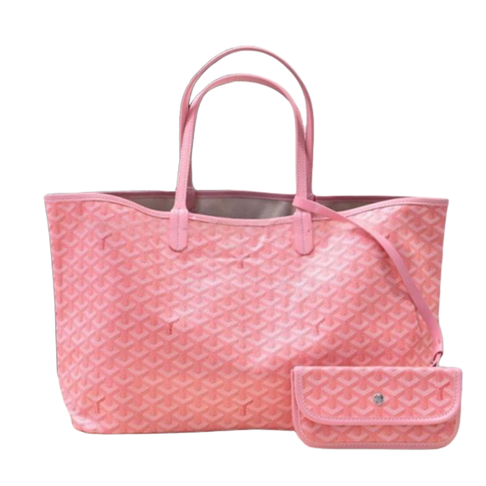 PM Pink Goyardine Canvas Tote Bag