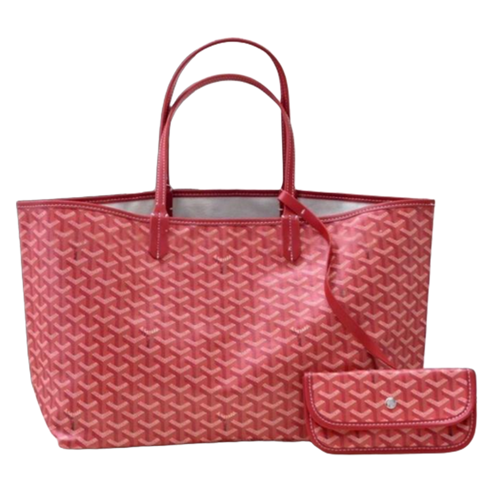 PM Red Luxury Chevron Pattern Leather Tote Bag