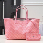 PM Pink Goyardine Canvas Tote Bag