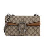 GG Brown Suede  Dionysus Shoulder Bags Set with Tiger Head closure & GG Supreme Canvas