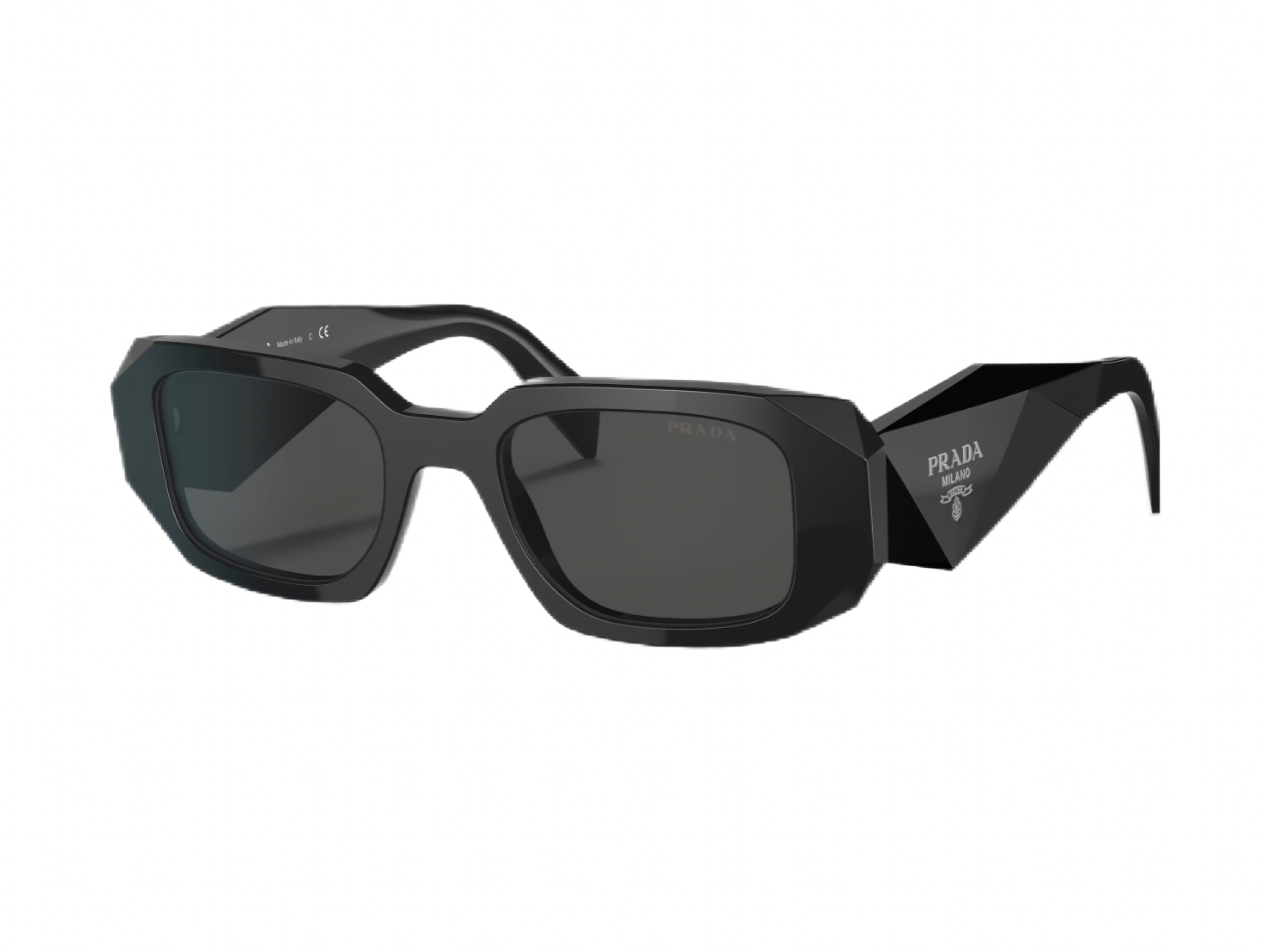 Symbole PR 17WS – Glossy Black Acetate with Geometric Sculpted Logo