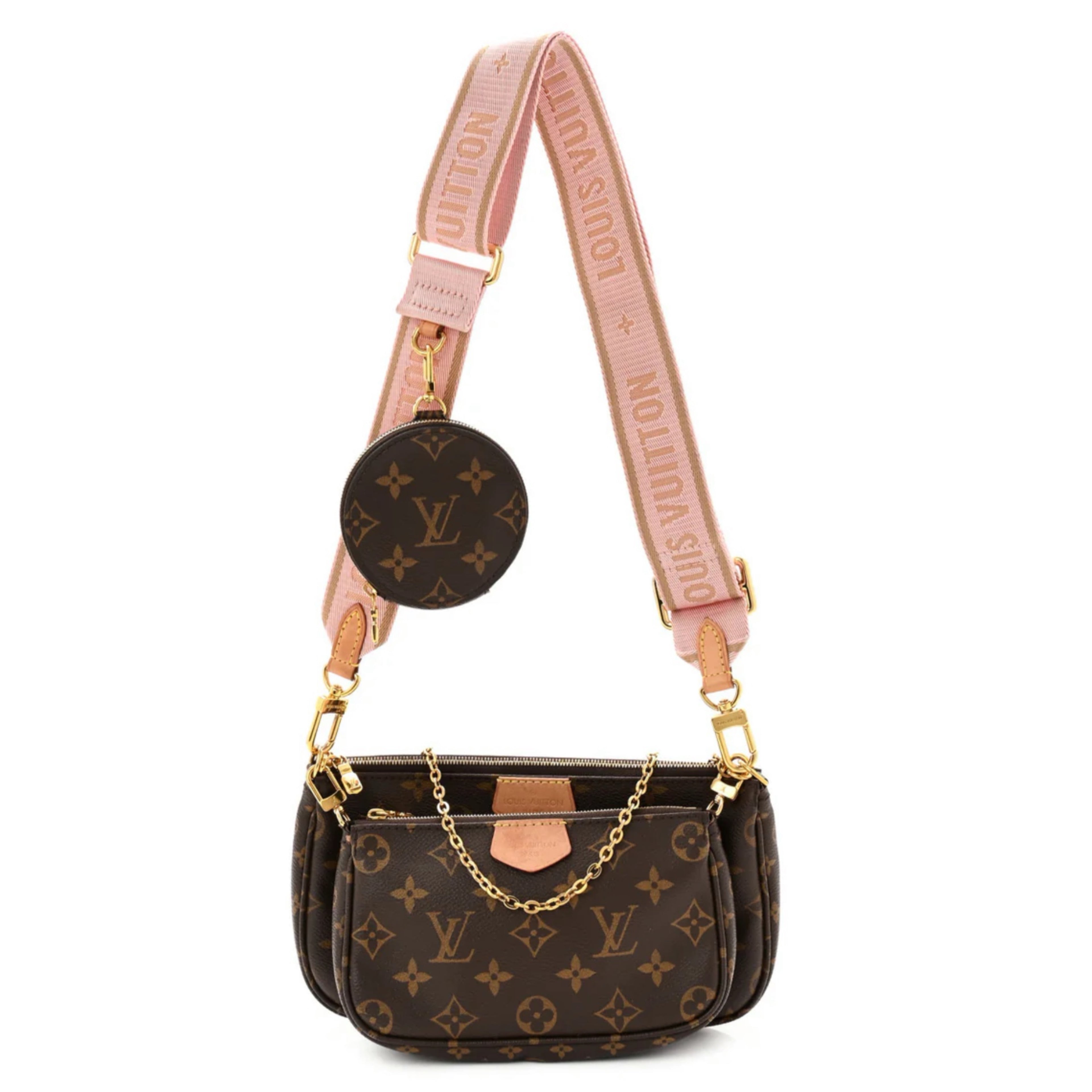 LV Monogram Multi Pochette Accessories Rose Clair