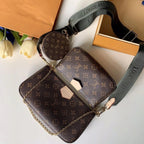 LV Monogram Multi Pochette Accessories Dark Green