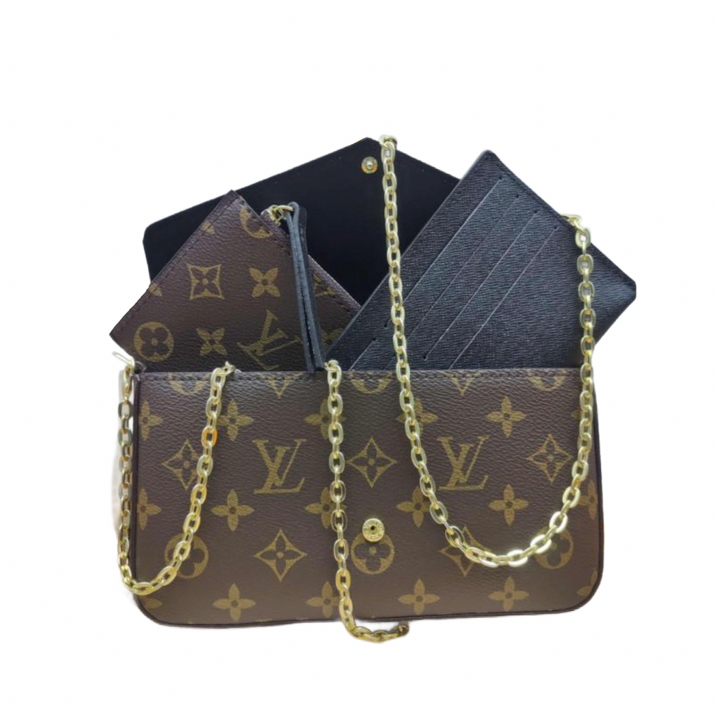 LV Monogram World Tour Pochette Felicie Black