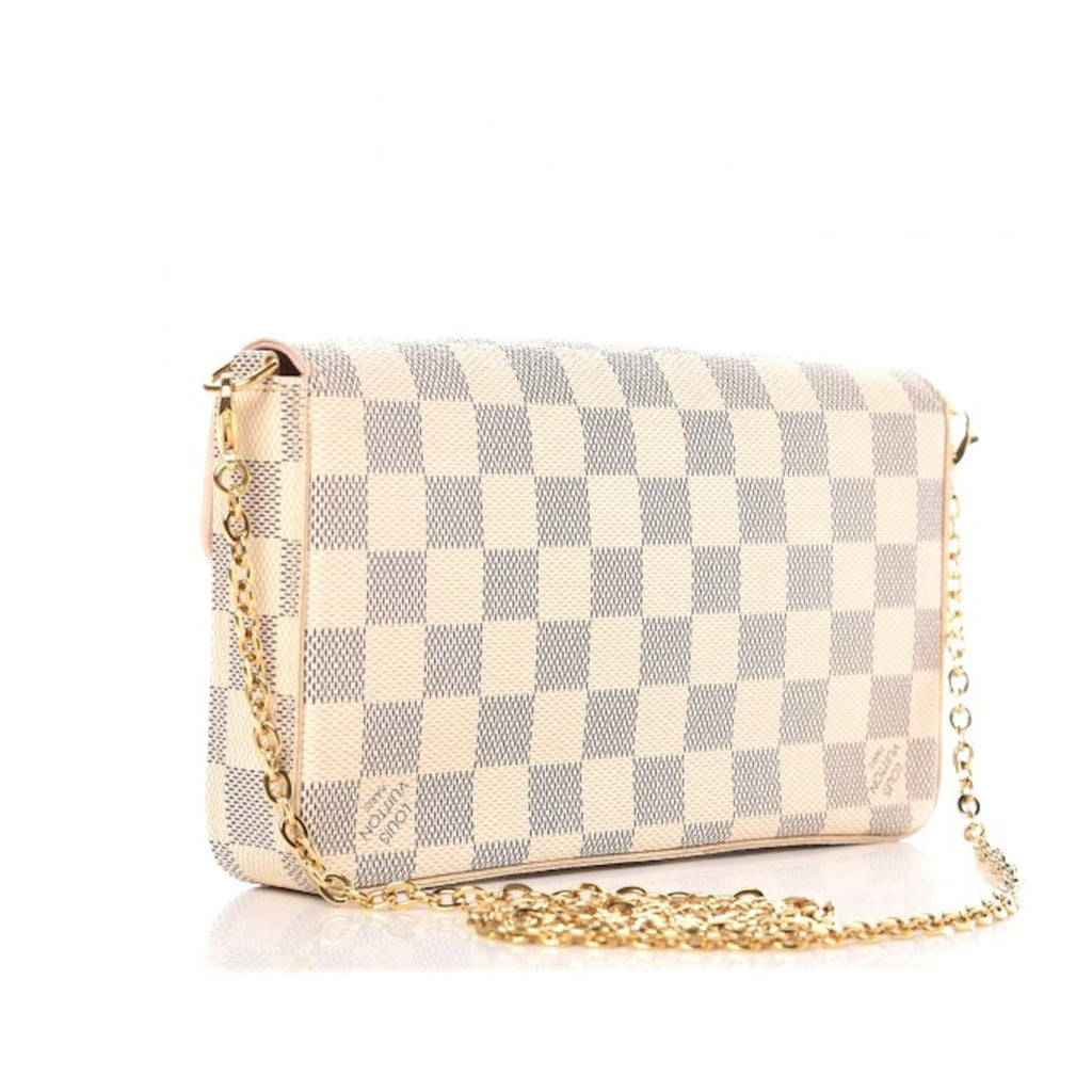 LV Pochette FelicieDamier Azur Rose Ballerine Lining
