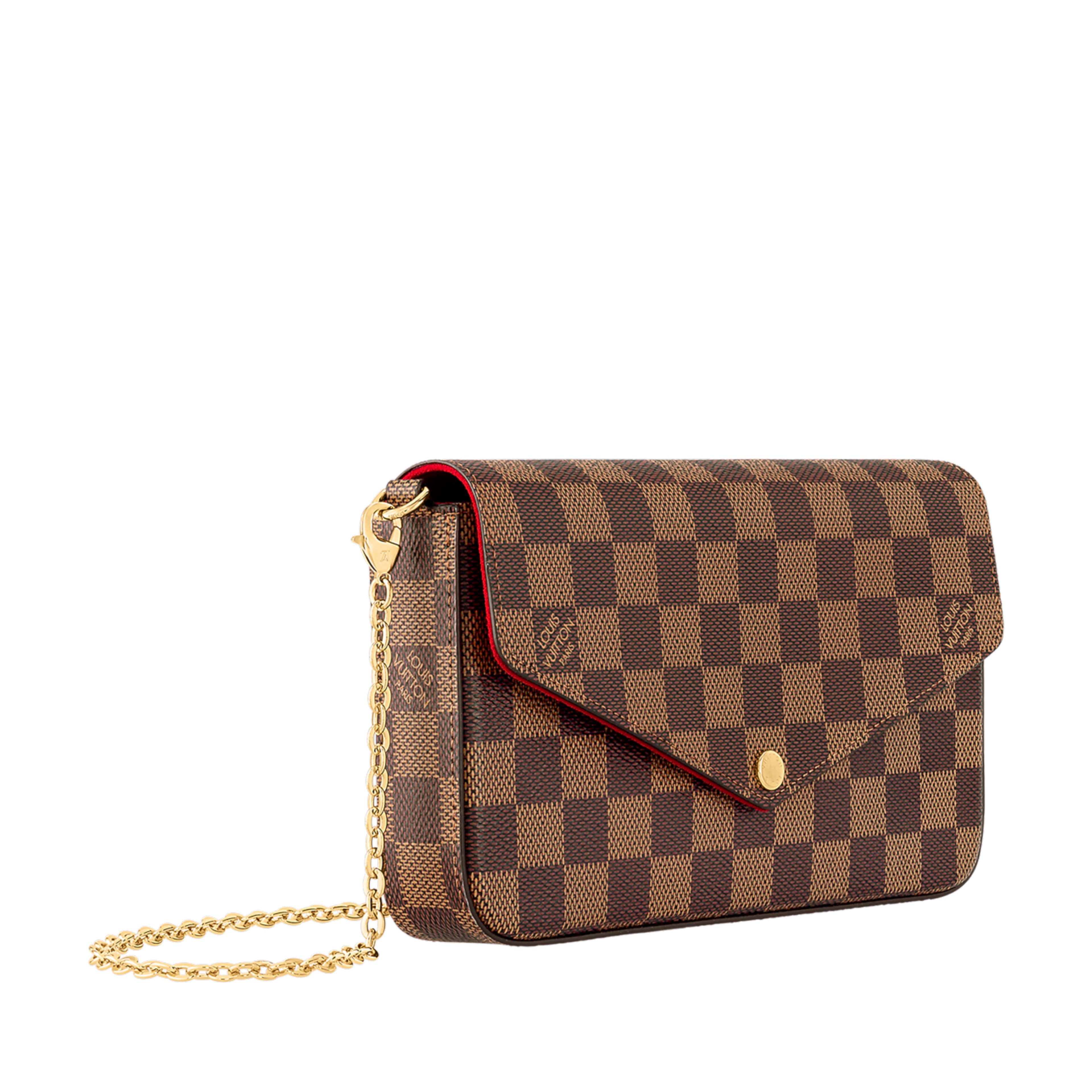 LV Monogram World Tour Pochette Felicie Red