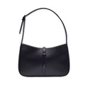 Le 5 à 7 Smooth Black Leather Hobo Shoulder Bag