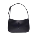 Le 5 à 7 Smooth Black Leather Hobo Shoulder Bag