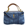 Loulou Puffer Denim Shoulder Bag