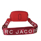 Marc Jacobs The Snapshot DTM Red Crossbody Camera Leather Crossbody Bag