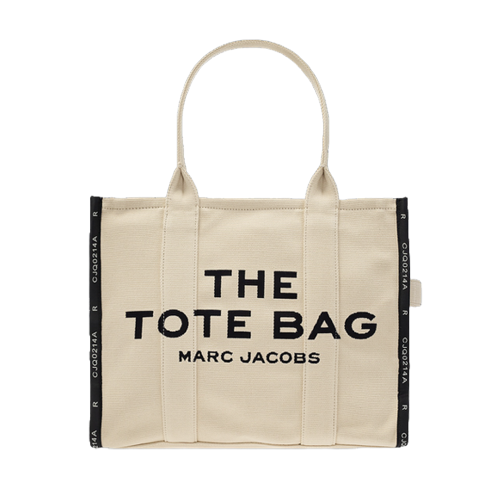Marc Jacobs The Jacquard Beige Black Tote Bag