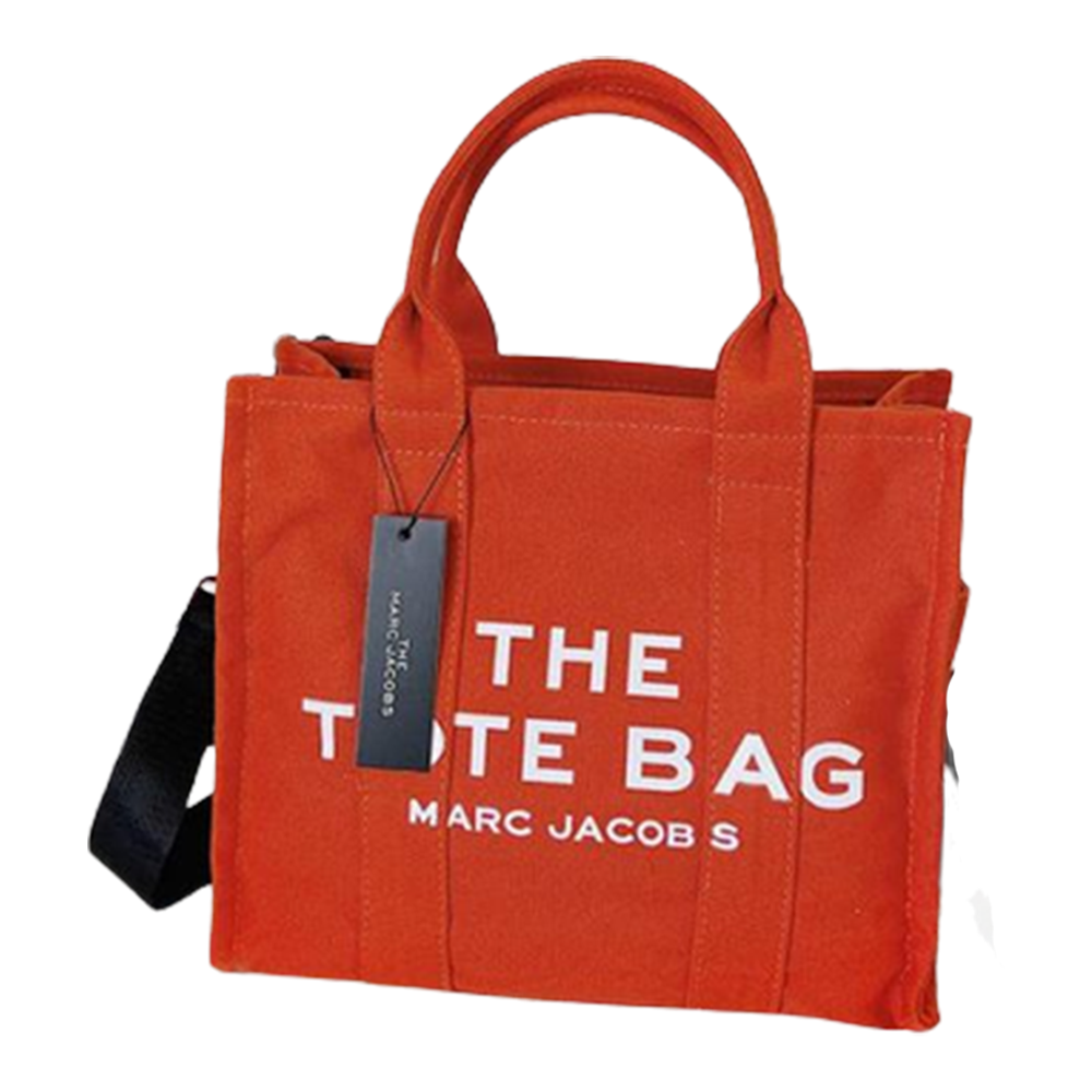 Marc Jacobs The Jacquard Printed Traveler Red Orange Tote Bag