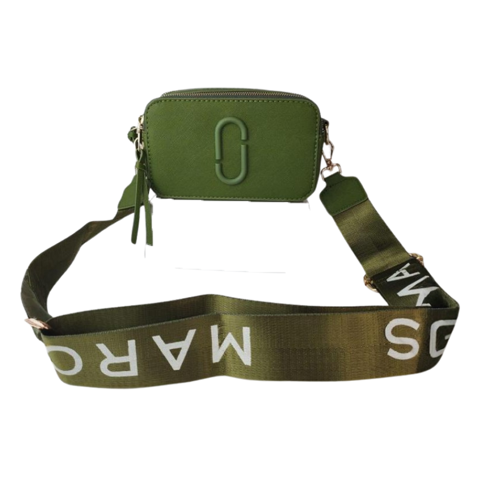 Marc Jacobs The Snapshot DTM Khaki Green Crossbody Camera Bag