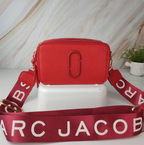 Marc Jacobs The Snapshot DTM Red Crossbody Camera Leather Crossbody Bag