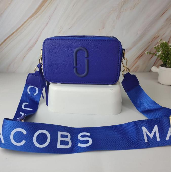 Marc Jacobs The Snapshot DTM Cobalt Blue Crossbody Camera Bag