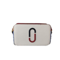 Marc Jacobs The Snapshot DTM White Red Crossbody Camera Leather Crossbody Bag
