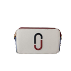 Marc Jacobs The Snapshot DTM White Red Crossbody Camera Leather Crossbody Bag