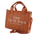 Marc Jacobs The Jacquard Printed Traveler Rich Brown Leather Tote Bag