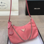 Prada Re-Edition 2005 Pink Nylon Leather Bag