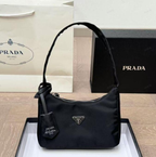 Prada Re-Edition 2000 Hobo Black Nylon & Saffiano Leather Bag