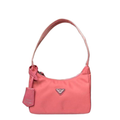Prada Re-Edition 2005 Pink Nylon & Leather Shoulder Bag