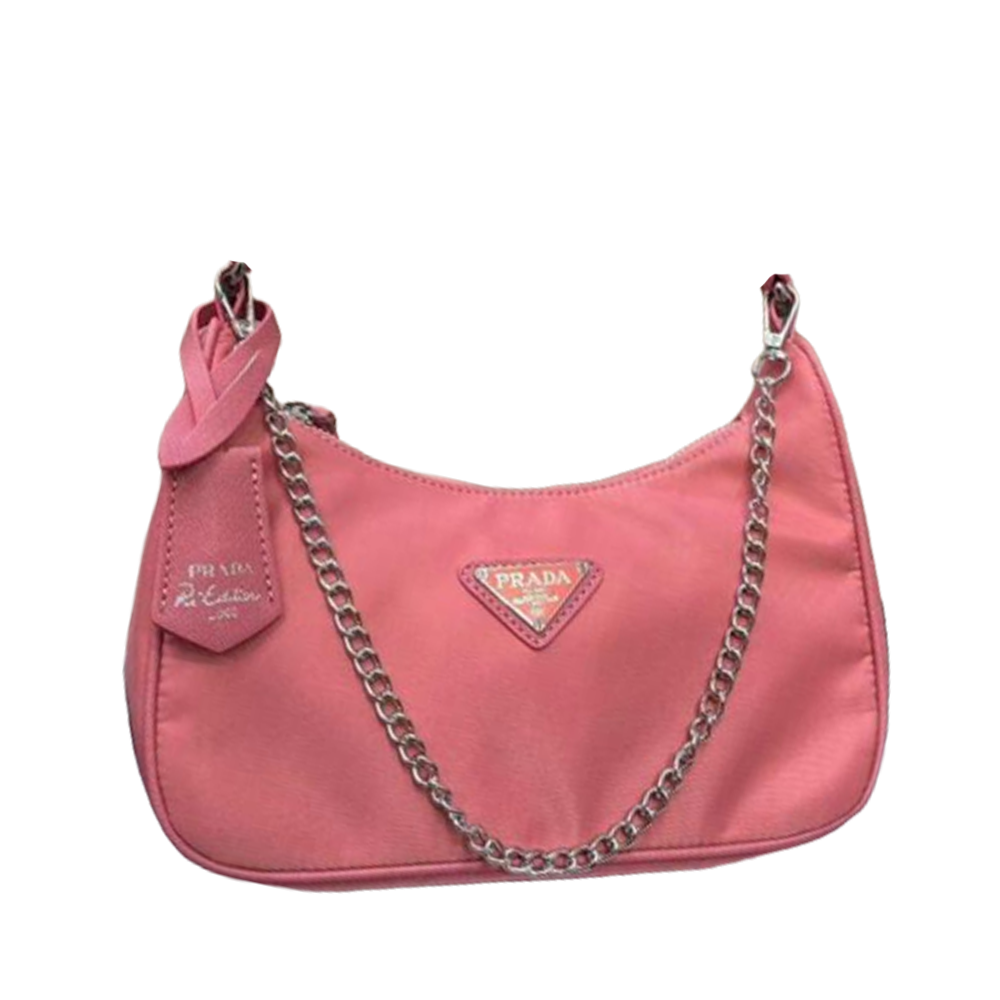Prada Re-Edition 2005 Pink Nylon Leather Bag