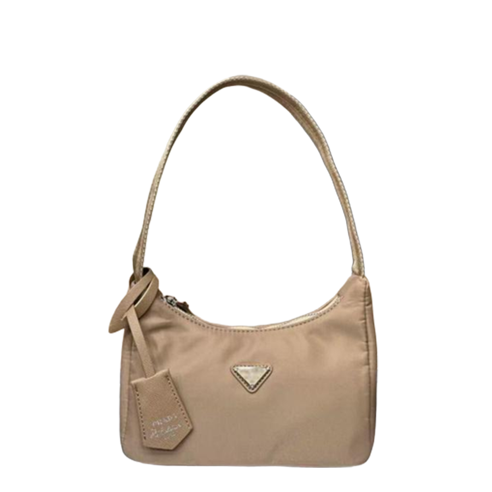Prada Re-Edition 2000 Hobo Brown Nylon & Saffiano Leather Bag