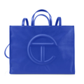 Telfar Blue Embossed Same Color Logo Bag